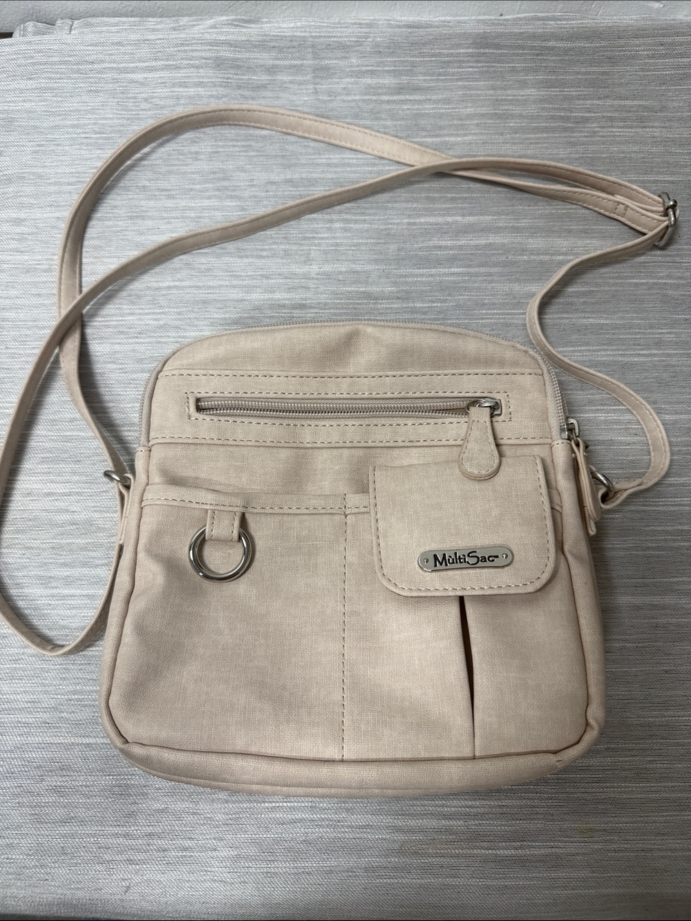 MultiSac Neutral Beige Crossbody Bag for Women